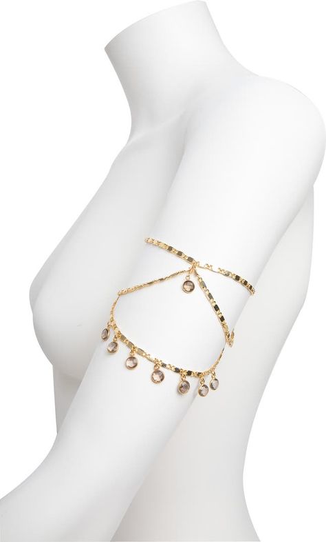 VIDAKUSH Princess Convertible Arm Chain | Nordstrom Arm Band Jewelry, Arm Cuff Jewelry, Convertible Jewelry, Gold Arm Cuff, Arm Bangles, Ethereal Jewelry, Gold Arm Band, Fancy Accessories, Waist Jewelry