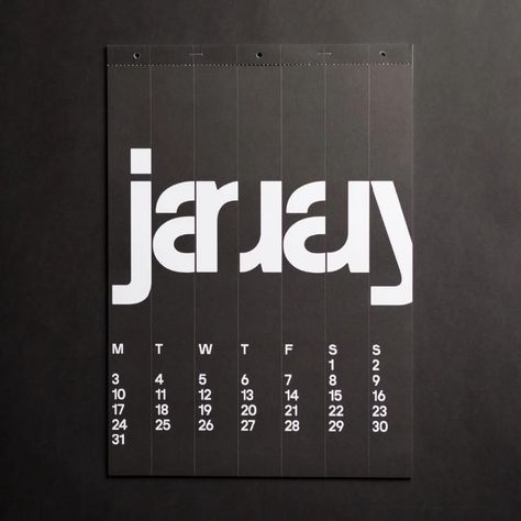 Graphic Design Calendar, Black And White Calendar, Calendar Graphic, Wim Crouwel, Wall Calendar Design, Modern Calendar, Creative Calendar, Instagram Branding Design, 달력 디자인