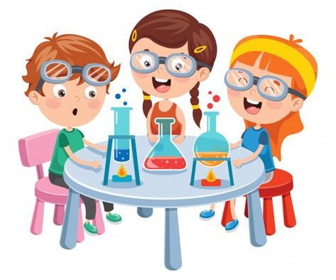 Little students doing chemical experimen... | Premium Vector #Freepik #vector #school #children #education #character Experiments Kids, Science Icons, نباتات منزلية, Chemistry Experiments, Science Illustration, Karakter Disney, Science Student, Kids Clipart, Science Lab