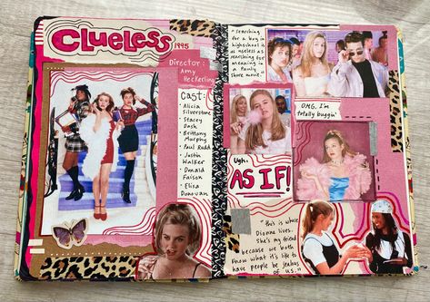 Clueless Journal Page, Burnbook Scrapbook, Burn Book Scrapbook Ideas, Early 2000s Scrapbook, 2000s Scrapbook Aesthetic, 2000s Journal Aesthetic, Scrapbook Ideas Fashion, Scrapbook Ideas Y2k, Burnbook Aesthetic