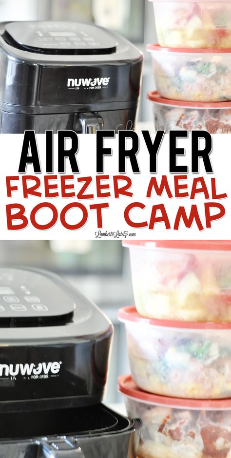 Air Fryer Freezer Meal Boot Camp has 10 delicious, easy recipes combined into one meal prep session. Includes freezer meals for chicken, shrimp, vegetables, and more - great healthy options for weeknight dinners. Instant Pot Freezer Meals, Freezable Meals, Make Ahead Freezer Meals, Healthy Freezer Meals, Chicken Shrimp, Freezer Meal Prep, Dump Meals, Air Fryer Dinner Recipes, Freezer Meal