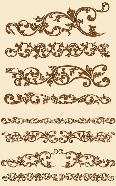 Motif Arabesque, Baroque Ornament, Ornament Drawing, Baroque Pattern, Floral Ornament, Stencil Patterns, Carving Designs, Filigree Design, Ornaments Design