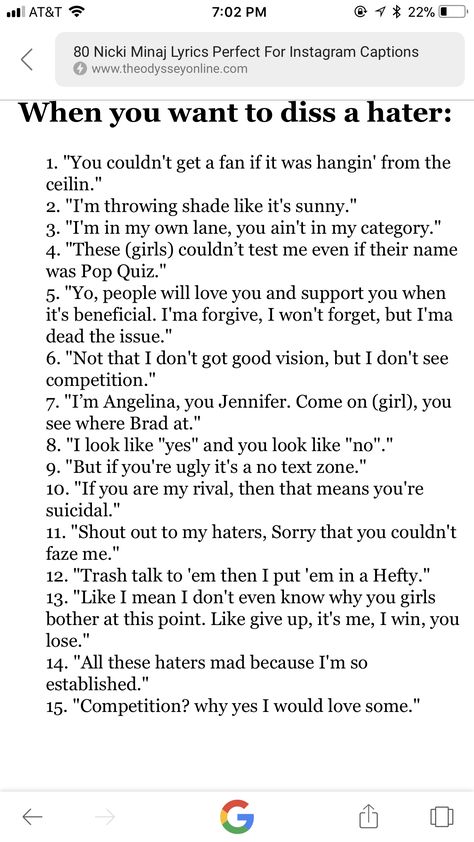 Instagram Captions To Throw Shade, Throw Shade Captions, Throwing Shade Quotes Funny, Nicki Lyrics For Captions, Captions To Throw Shade At Him, Nicki Captions For Instagram, Nicki Minaj Ig Captions, Throwing Shade Captions For Instagram, Nicki Minaj Lyrics For Captions