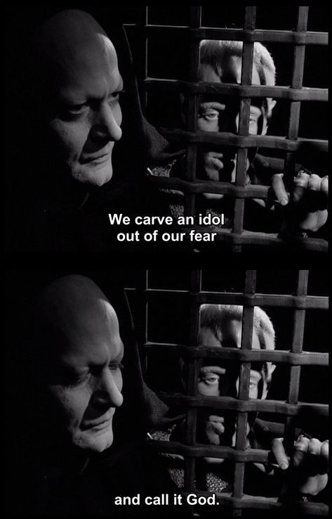 "We carve an idol out of fear and call it God." --Ingmar Bergman: the seventh seal Bergman Movies, Seventh Seal, Cinema Quotes, The Seventh Seal, Quotes Literature, Ingmar Bergman, Septième Art, Lauren Bacall, Movies Quotes