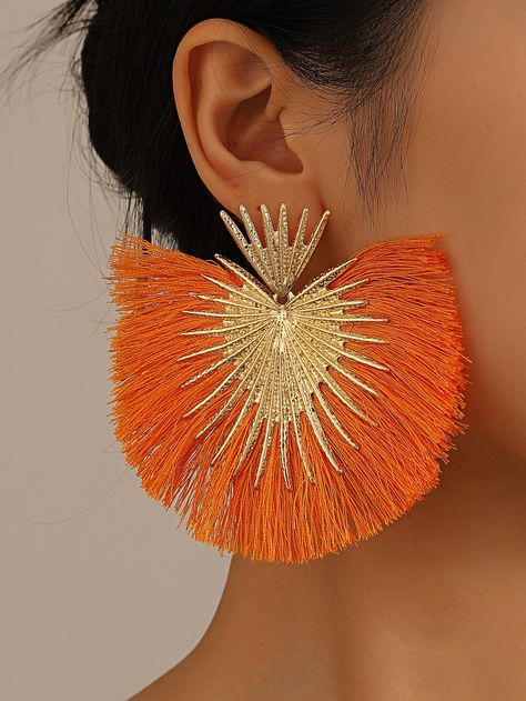 Tassel Drop EarringsI discovered amazing products on SHEIN.com, come check them out! Bohemian Accessories, Tassel Drop Earrings, Heart Shaped Earrings, Watches Women Fashion, Big Earrings, Earring Sale, Fringe Earrings, Tassel Earrings, Shape Patterns