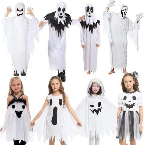 Halloween Dresses For Kids, Ghost Clothes, Halloween Kids Costumes Girls, Elf Dress, Clever Halloween Costumes, Performance Costume, Holiday Costumes, Halloween Boys, Costume Collection