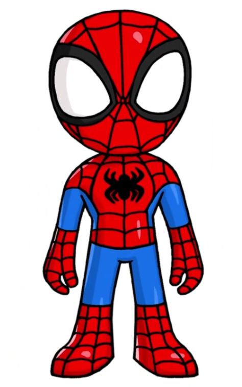 How To Draw Spider Man, Spider Man Crafts, Spiderman Clip Art, Spider Man Drawing Easy, Spider Man Cute, Spiderman Craft, Spiderman Canvas, Spiderman Room, Xmas Drawing