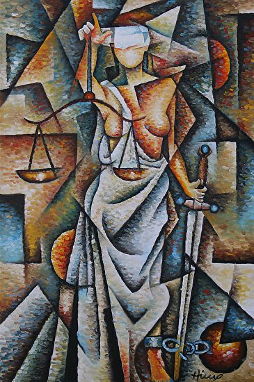 Robert Hickox - Justice- Oil - Painting entry - March 2015 | BoldBrush Painting Competition Cubist Art, Cubism Art, Painting Competition, Adult Coloring Designs, Graphic Wallpaper, Online Painting, Land Art, Mural Art, Cubism