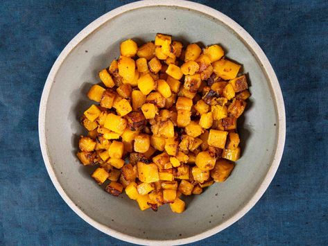 Roasted Butternut Squash Recipe Popcorn In Paper Bag, Air Fryer Butternut Squash, Sauteed Butternut Squash, Roast Butternut Squash, Butternut Squash Cooking, Butternut Squash Recipes Roasted, Mcdougall Recipes, Vegan Air Fryer, Butternut Squash Recipe