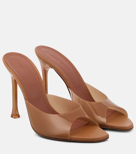 Amina Muaddi High-heel sandals for Women | Mytheresa Pvc Heels, Amina Muaddi Heels, Two Worlds, Hype Shoes, Amina Muaddi, Yellow Shoes, Luxury Women Fashion, Shoe Closet, Sandals For Women