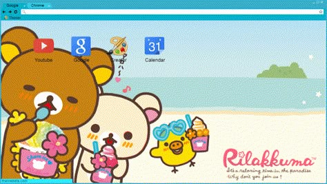 Rilakkuma Beach Chrome Theme - ThemeBeta San-x Wallpaper, Rilakuma Wallpapers, Coconut Core, Google Chrome Themes, Backgrounds Horizontal, Random Aesthetic Pictures, Rilakkuma And Korilakkuma, Sanrio Love, Rilakkuma Wallpaper