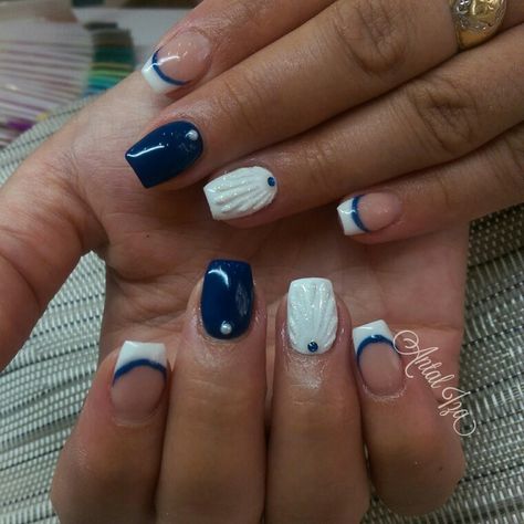 Nails White And Blue, Nails For Greece, Greece Nails, Greece Blue, White Gel Nails, Greek Blue, Nails White, Beautiful Places In The World, Gel Manicure