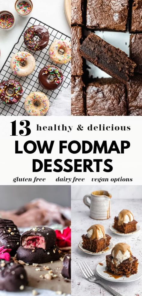 Low Fodmap Desserts, Cold Sweets, Low Fodmap Fruits, Fodmap Desserts, Low Fodmap Recipes Dinner, Donuts Cake, Fodmap Meal Plan, High Fodmap Foods, Low Fodmap Snacks