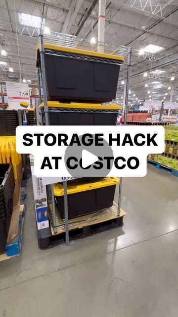 Costcoguy4u | Helping you shop for hot finds on Instagram: "📦NEW STORAGE HACK AT COSTCO

$7.99 for 1 storage bin / 69.99 for rack 

🚫 Not affiliated with Costco
🚫 Not affiliated with any brands in this video 

#organization #storage #costco #costcofinds" Costco Storage Ideas, Plastic Bin Storage Ideas, Storage Unit Organization Ideas, Bin Rack, Storage Hacks Diy, Costco Finds, Organization Storage, Tote Organization, Plastic Bins