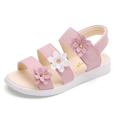 Princess Floral Gladiator Flowers Sandals For Girls - Pink / 36 Sandals Gladiator, Princess Fashion, Kids Flats, Flower Sandals, Floral Sandals, Flower Shoes, Yellow Shoes, Design Girl, Beach Kids