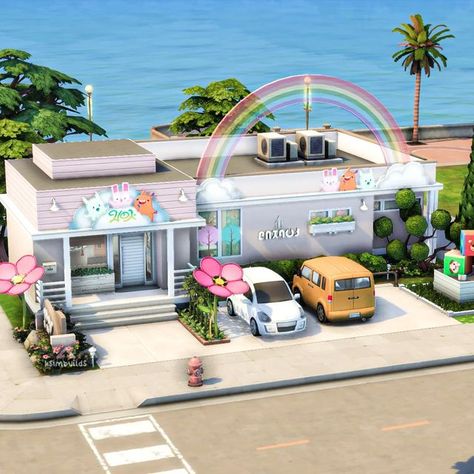 Karen 🌼 on Instagram: "San Sequoia Daycare Center 🍼 Video link in bio. 🩷⠀ ⠀⠀⠀⠀ @thesims⠀⠀⠀⠀ @simscreatorscommunity ⠀⠀⠀⠀ @thesimmersdigest⠀⠀⠀⠀ ⠀⠀⠀⠀⠀ #thesims4 #thesims4house #thesims4build #sims4smallhouse #sims4builds #sims4house #sims4cc #sims4creations #ts4 #ts4build #cozy #sims4housebuild #sccregram #sims4exterior #showusyourbuilds #thesimscommunity #ts4cc #somesimlishbuild #simsbuilding #sims4interior #sims4architecture #gamer #sims4growingtogether #daycarecenter #sansequoia" Sims 4 Supermarket Build, Sims 4 Shop Ideas, Sims Daycare, The Sims 4 Community Lot, Sims Lot Ideas, Sims 4 Daycare Build, New Crest Sims 4 Ideas, Sims 4 Build Ideas Community, Sims Community Lot Ideas