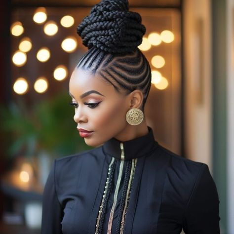 Cornrow Updo Hairstyles, Elegant Hairstyle, Twisted Hair, Natural Hair Stylists, Ghana Braids, African Hair Braiding Styles, Braided Cornrow Hairstyles, Quick Braided Hairstyles, Protective Hairstyles Braids