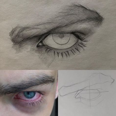 Eye Reference Realistic, Eyes On Face Drawing, Eye Drawing Techniques, Drawing Eyes Looking Up, Eyes Inspo Drawing, Eyes In Paintings, Drawing Faces Reference, How To Draw Eyes Realistic, Make Eye Drawing