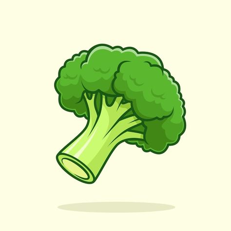 Drawing Of Broccoli, Cute Broccoli Drawing, How To Draw Broccoli, Broccoli Drawing Simple, Broccoli Tattoo, Broccoli Cartoon, Broccoli Art, Broccoli Illustration, Broccoli Drawing