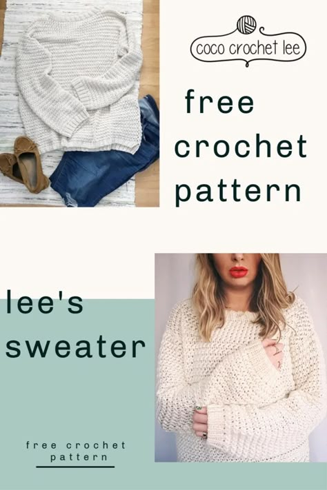 Free Crochet Sweater Patterns For Women, Grandma Cardigan, Crochet Sweater Free, Crochet Sweater Pattern Free, Crochet Sweaters, Vogue Knitting, Beginner Crochet, Crochet Cardigan Pattern, Crochet Woman