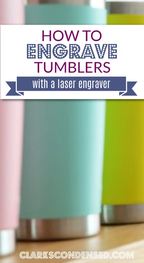 If you're looking for a new and unique way to use your laser engraver, then you'll want to try engraving tumblers! Tumblers are a fun and trendy way to drink your favorite beverages, and with a little bit of imagination, you can create some truly unique designs. In this blog post, we'll show you how to use your laser engraver to create beautiful tumbler designs. So get ready to start crafting! via @clarkscondensed What Can You Make With A Laser Engraver, How To Engrave Stanley Tumbler, Laser Engraving Cups, Laser Engraving Tumbler, Longer Laser Engraver, Laser Engraving For Beginners, Engraved Cup Ideas, Thunder Laser Projects, Laser Engraver Projects Ideas