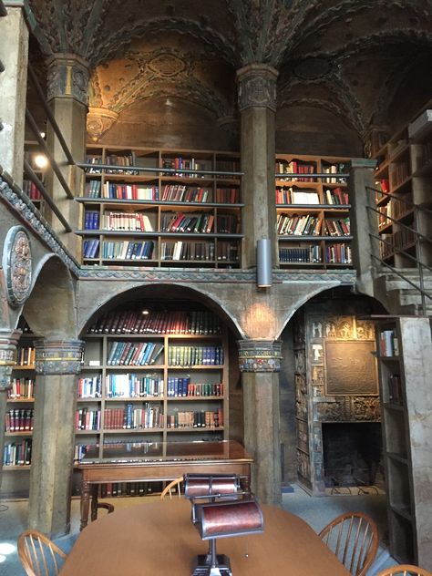 Fonthill Castle, Castle Library, Doylestown Pennsylvania, Dream Home Library, Gothic Library, Peabody Library, Unique Library, Ancient Library, Beast's Castle