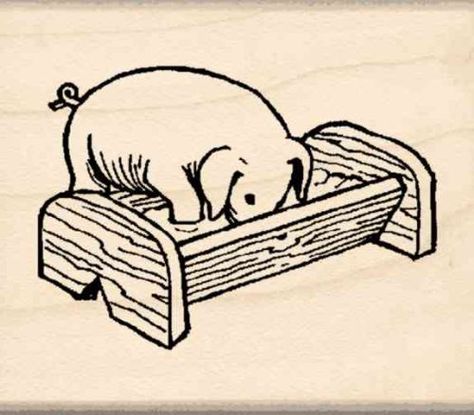 Pig Trough, Buy Stamps, Rubber Stamp, Pigs, Rubber Stamps, Printmaking, Etching, Free Delivery, Photoshop