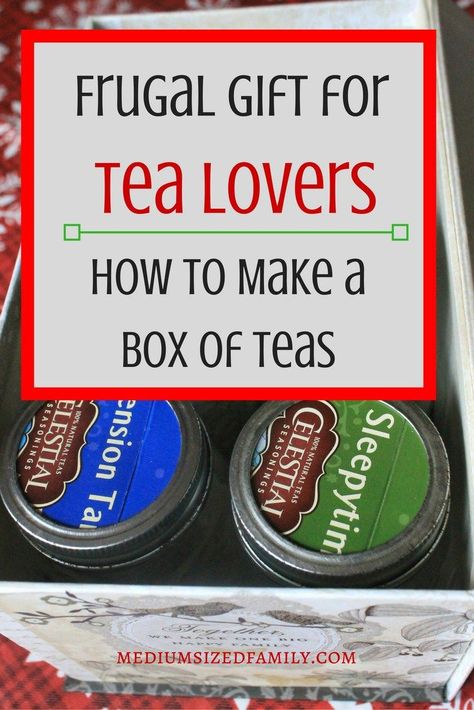 Here's a great frugal gift idea for tea lovers.  It has instructions for creating a box of teas DIY style.  What a fun gift idea! Loose Tea Packaging Ideas, Diy Tea Gifts Ideas, Tea Gifts Diy, Tea Lovers Gift Basket, Tea Sampler Gift, Gifts For Tea Lovers, Tea Gift Box, Health Drinks, Easy Diy Christmas Gifts