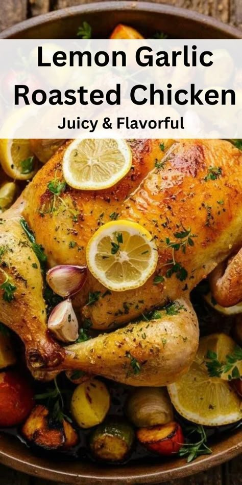 You can't go wrong with a classic lemon garlic roast chicken. The bright, tangy flavors complement the tender, juicy meat perfectly. Whether you're hosting a family gathering or looking for a simple yet impressive dinner, this recipe is sure to please. With just a few easy steps, you'll have a show-stopping main course that'll have your guests wondering how you pulled it off. But the real question is – what sides are you going to serve with it? The possibilities are endless when you've got a ver Tuscan Seasoning, Garlic Roast Chicken, Chicken Tuscan, Garlic Roasted Chicken, Oven Roasted Whole Chicken, Fried Pork Tenderloin, Garlic Roast, Whole Baked Chicken, Lemon Roasted Chicken