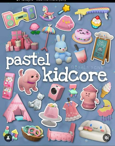 Pastel Core Acnh, Pastel Kidcore Animal Crossing, Animal Crossing Pastel Island, Katt Acnh, Acnh Pastel Codes, Pastel Kidcore Acnh, Kidcore Acnh Codes, Acnh Pastel Island, Animal Crossing Pastel