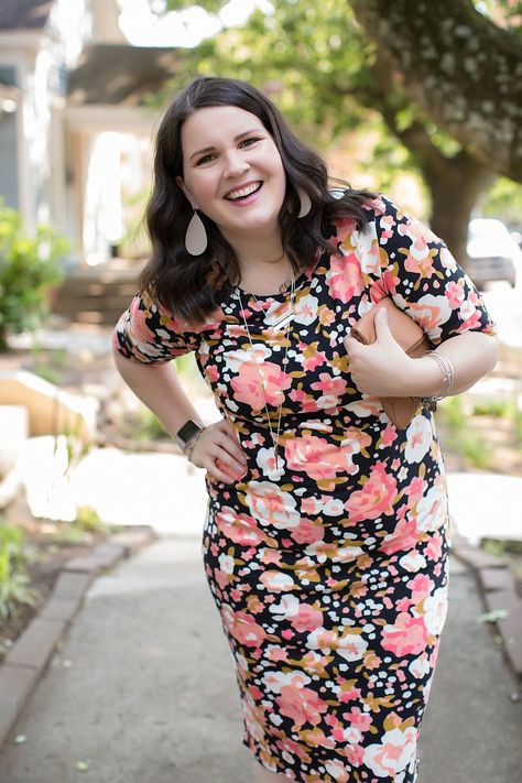 LulaRoe Floral Julia Dress, TOMS wedges, Sseko Designs foldover clutch | Ethical Fashion & Style Blogger (6) Toms Wedges, Best Leather Wallet, Nickel And Suede, Lularoe Julia Dress, Julia Dress, Mid Length Sleeves, Ethical Fashion, T Shirt Dress, Knit Dress