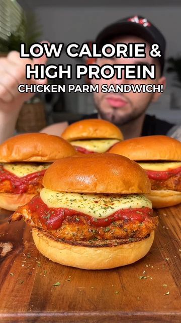 Chicken Parm Sandwich, High Protein Chicken, Low Calorie High Protein, Low Calorie Chicken, High Protein Meal Prep, Healthy High Protein Meals, Healthy Lunch Meal Prep, High Protein Low Calorie, Chicken Parm