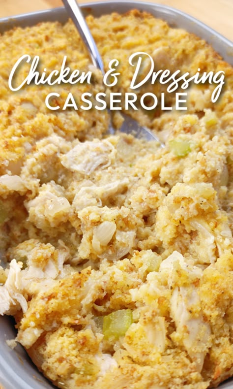 Southern Dressing Recipe, Chicken Dressing Recipe, Chicken Dressing Casserole, Chicken And Cornbread, Southern Dressing, Dressing Casserole, Chicken And Dressing Casserole, Chicken And Dressing, Easy Chicken Casserole