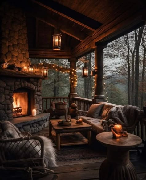 Small Cabin Living Room Ideas, Small Cabin Living, Cabin Living Room Ideas, Cabin In The Woods Aesthetic, Small Cabin Living Room, Living Room Rustic Farmhouse, Dream Balcony, Living Room Country, Log Cabin Living Room