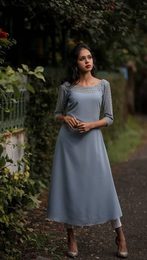 A Line Anarkali Dress, A Line Churidar Designs, Party Wear Churidar Designs Kerala, Umberalla Kurti Designs, Kurthi Models Latest Party Wear, Churidar Models, Kurthi Models Latest, A Line Kurti Designs, Party Wear Maxi Dresses