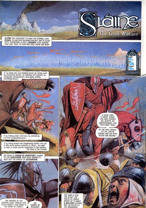 Steve Tappin, 2000 AD #1041, 97-05-06, Sláine- The Grail War, Part 2. Good Lord, Holy Cross, Eternal Love, Comic Art, Comic Book Cover, Let It Be, Movie Posters, Art, Film Posters