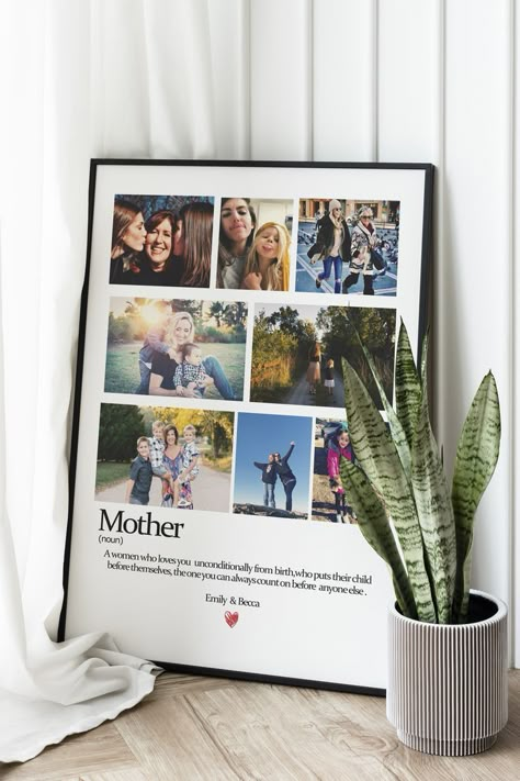 Mother Frame Ideas, Picture Frame Gift Ideas For Mom, Mothers Day Gifts With Pictures, Mothers Day Collage, Best Friend Anniversary, Art For Mom, Mommy Photos, Birthday Wishes For Mom, Mather Day