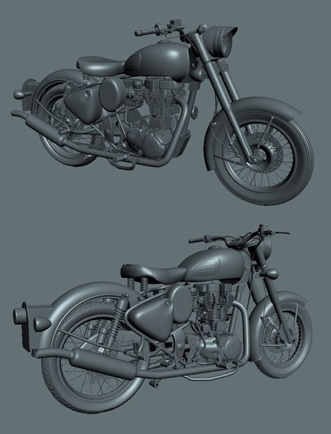 Royal Enfiled Classic 350, jasvinder singh on ArtStation at… Royal Enfield Sketch, Blender Reference, Blender Character Modeling, City Reference, Maya Modeling, Enfield Bike, X Carve, Bike Sketch, Hard Surface Modeling