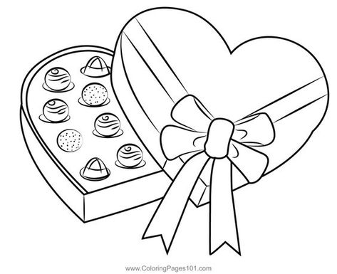 Valentine Chocolate Box Coloring Page Coloring pages for kids #coloringpagesforkids Coloring page for kids #coloringpageforkids Kids coloring page #kidscoloringpage 8.621 Box Of Chocolates Drawing, Coloring Pages Anime Kawaii, Dan Zaljubljenih, Chocolate Drawing, Coloring Pages Nature, Valentines Day Coloring Page, Valentine Coloring Pages, Abstract Coloring Pages, Valentines Day Coloring