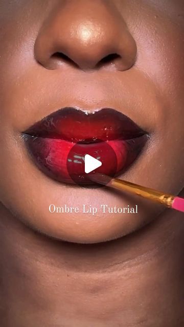 Ombre Red Lips, Red Ombre Lips, Ombre Lips Tutorial, Lipstick Maybelline, Ombre Lipstick, Ombre Lip, Feather Tattoo Design, Lip Tutorial, Ombre Lips