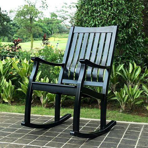 Member's Mark Painted Porch Rocker (Various Colors) - Sam's Club Black Rockers On Front Porch, Front Porch Rocking Chair Aesthetic, Black Front Porch Furniture, Front Porch Rocking Chair Ideas, Small Front Porch Furniture Ideas, Porch Chairs Ideas, Black And White Porch Ideas, Black Rocking Chairs On Front Porch, Rocking Chairs On Front Porch