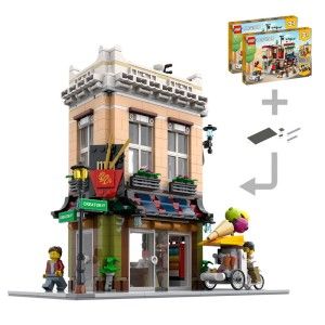 Noodle Shop, Lego House Ideas, Big Lego, Lego Diy, Lego Modular, Lego Creative, Showroom Interior Design, Lego Room, Lego Worlds