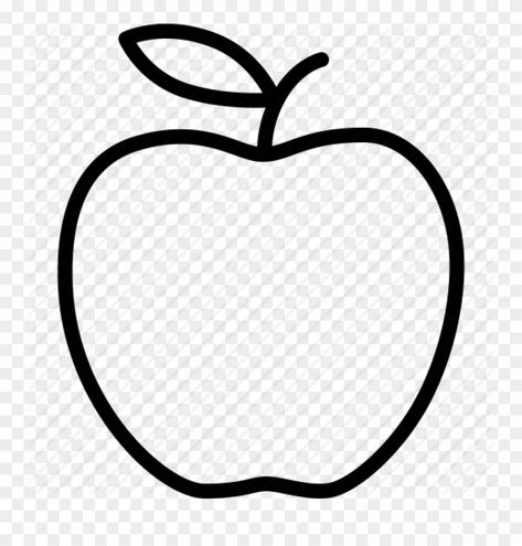 Outline Template Drawing, Small Traceable Drawings Free Printable, Apple Outline Tattoo, Apple Outline Drawing, Fruit Outline Drawing, Apple Svg Free, Outline Silhouettes, Fruit Outline, Carbon Fiber Wallpaper