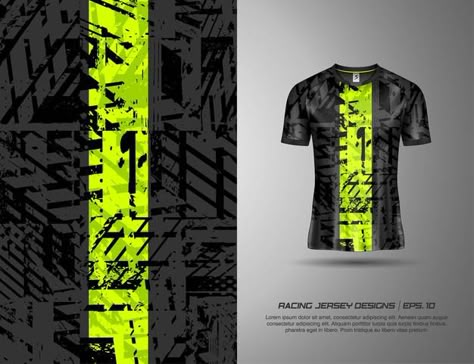 Tshirt sports design for racing, jersey,... | Premium Vector #Freepik #vector #pattern #abstract #texture #geometric Drifit Tshirt Design, Football Jersey Pattern Design, Jersey Pattern Design, Jersey Design Ideas, Football Jersey Design, Sports Apparel Design, Racing Jersey, Basketball Uniforms Design, Football Shirt Designs