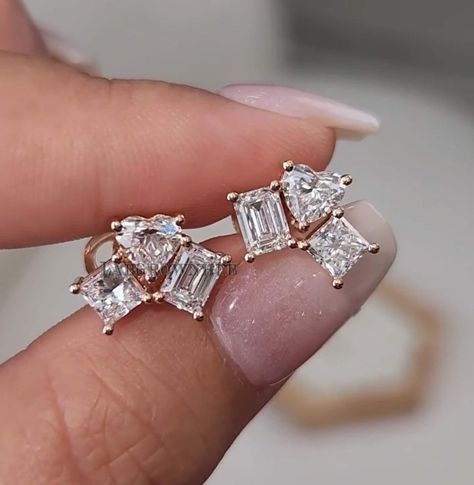 Princess cut gold