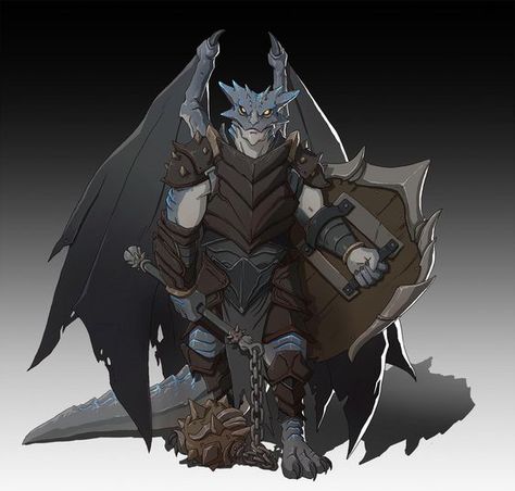 Black Dragonborn Paladin / Fighter Conquest Paladin, Ernesto Irawan, Ranger Rpg, Dnd Character Art, Dnd Dragonborn, Character Design Cartoon, Fantasy Races, Dnd Art, D&d Dungeons And Dragons