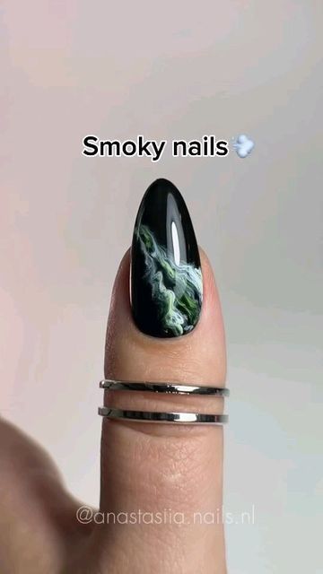 Smoky Nails, Smokey Nails, Do Your Own Nails, Marble Nails Tutorial, Black Marble Nails, Nail Art For Girls, Nail Extensions Acrylic, Quick Nail Art, Wow Nails