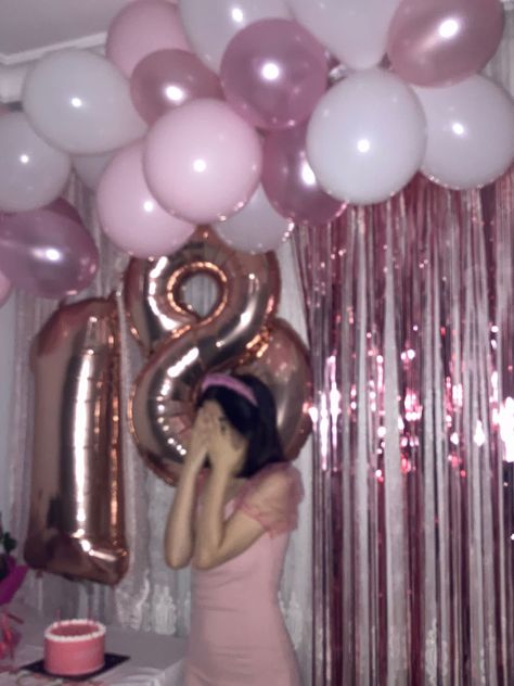 Debut Decorations 18th Diy Pink, Pink Decor Birthday Party, 18th Birthday Decorations Aesthetic, 18th Birthday Design Decoration, 18th Birthday Karaoke, Birthday Pose Aesthetic, 18th Birthday Aesthetic Decorations, Aesthetic Bday Party Decor, Pink Birthday Inspo Aesthetic