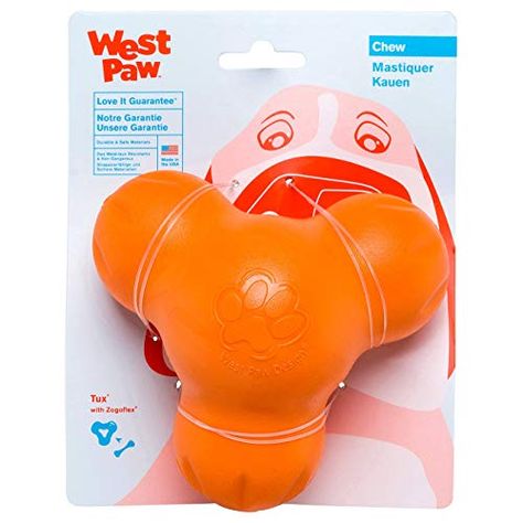 West Paw Zogoflex Tux Interactive Treat Dispensing Dog Chew Toy for Aggressive Chewers  Check beautiful 🐶 dog stuff on smartdogstuff.com Dog Treat Toys, West Paw, Dog Toys Indestructable, Dog Enrichment, Dog Games, Paw Design, Dog Cookies, Interactive Dog Toys, Dog Chew