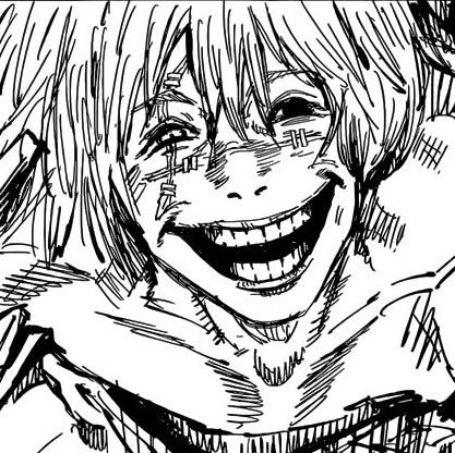 Mahito Manga Panel, Mahito Manga, Design Squad, Creepy Smile, Anime Smile, Anime Villians, Dark Anime Guys, Sketches Simple, Anime Canvas